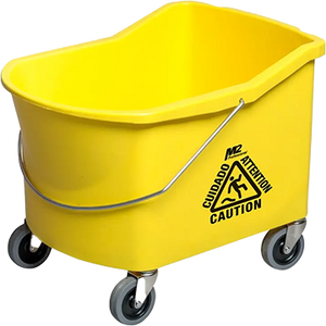 Mop Bucket With 3in Castors - Yellow 26-32 qt