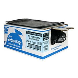 30"x38" Regular Black Garbage Bags 250/Case