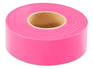 1" Pink Flagging Tape 120' roll