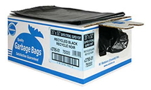 35"x50" X-Strong Black Garbage Bags 100/Case