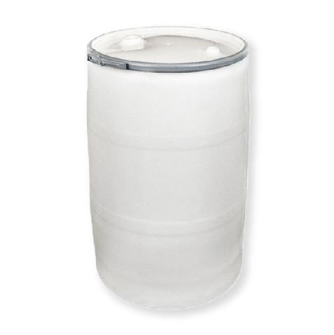 Empty White Poly Drum, Open Top 55 gal