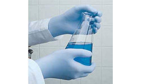 Blue Powdered Nitrile Disposable Gloves Large