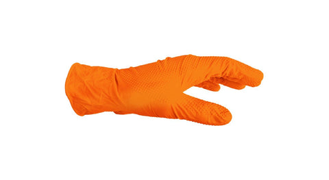 Textured 8mil Orange Nitrile Gloves Medium 100/box