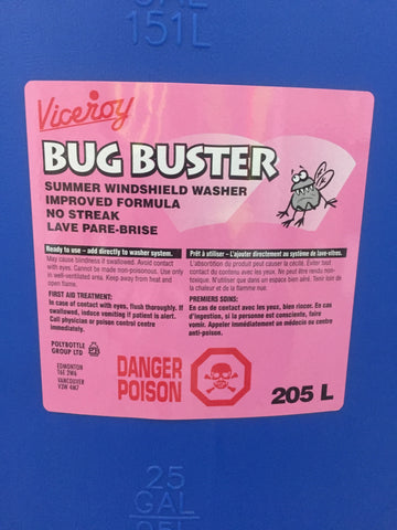 Summer Bug Wash Windshield Washer Fluid 205L Drum