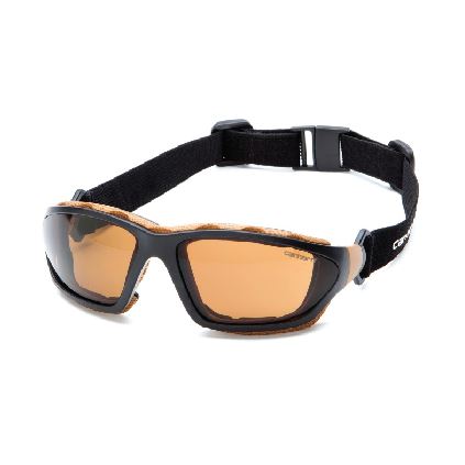 Carhartt Carthage Bronze A/F Lens Safety Glasses Black/Tan