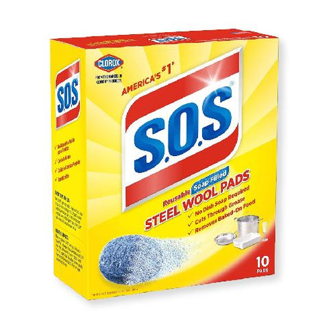 S.O.S Steel Wool Soap Pads 10 pk 6 X 10pk