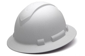 Ridgeline Full Brim Hard Hat 4Pt Ratchet Susp White Graphite Pattern