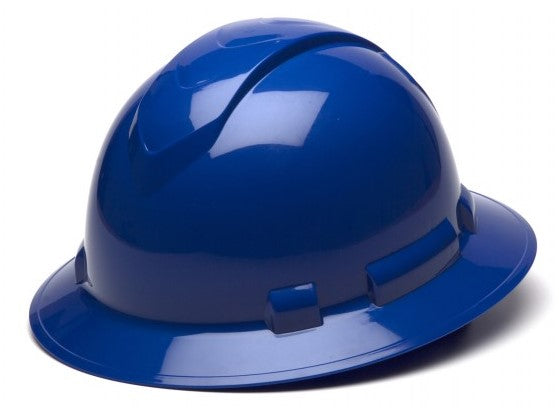 Ridgeline Full Brim Hard Hat 4Pt Ratchet Susp Blue