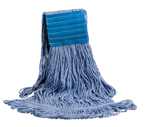 Looped end Wide Band Wet Mop Blue Large